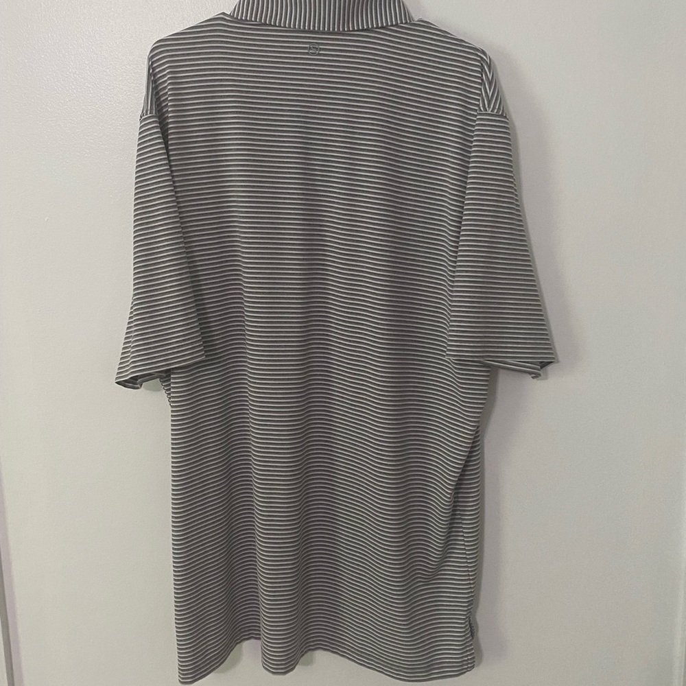 XL Stitch Golf Charcoal, Gray, and White  Polo